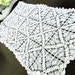 White Crochet Lacy Table Runner or Scarf 3717