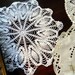 2 Vintage Crochet Doilies and One Polyester Embroidered Doily 5134