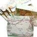 Handmade Map Envelopes, set of 6 mini envelopes