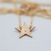 Gold filled Initial small Star necklace by hand stamp - Made to order