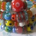 Moretti Glass Memory Wire Bangle in Random Colours of Happiness RESERVED FOR CANDY