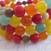 Autumn Colored Jade Memory Wire Bangle with Green Aventurine