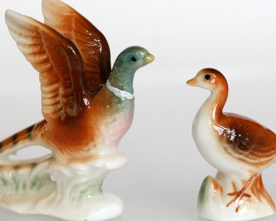 decorative pheasant figurines