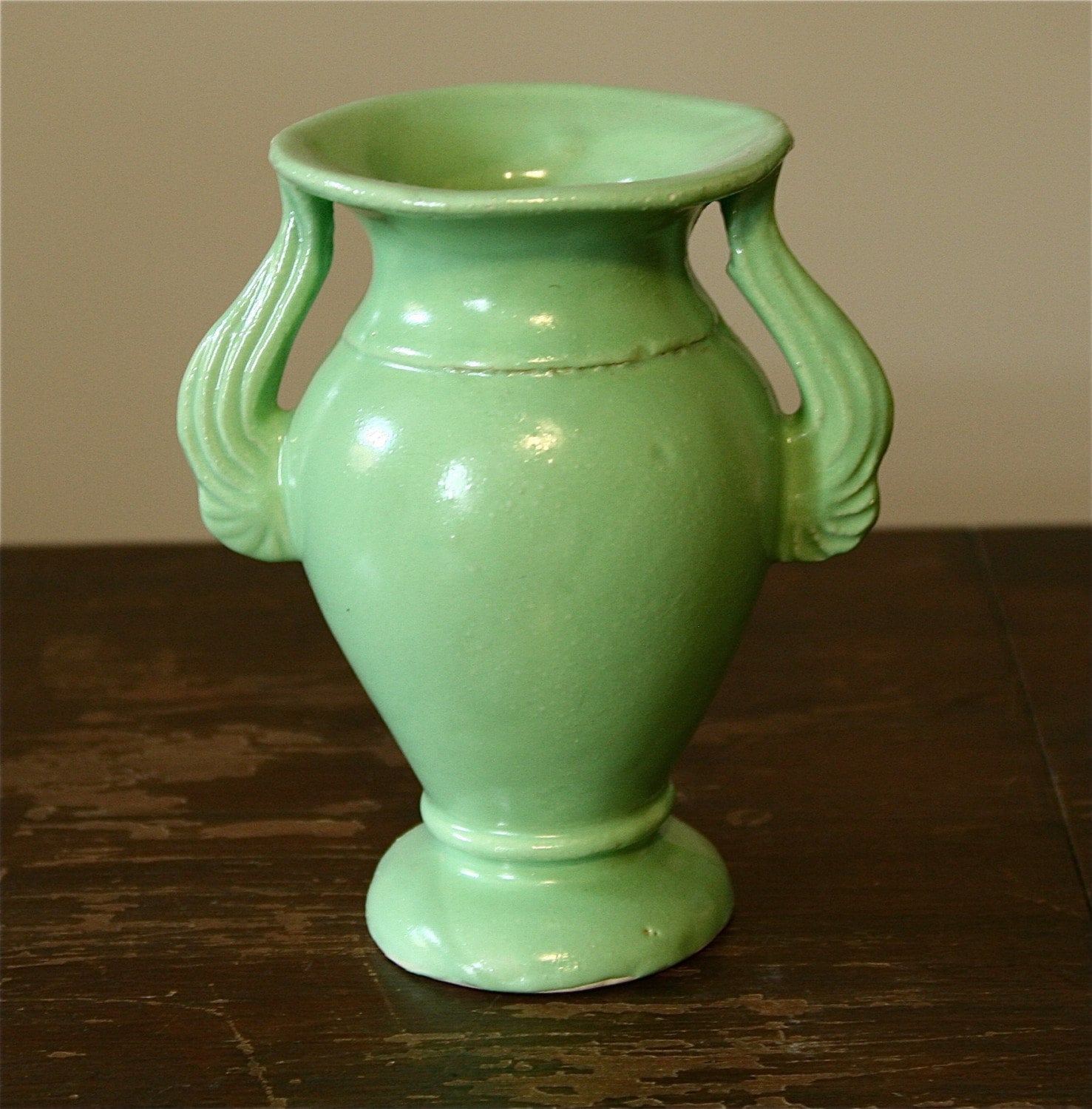 Niloak Pottery Green Winged Vase by Vintage4Vintage on Etsy