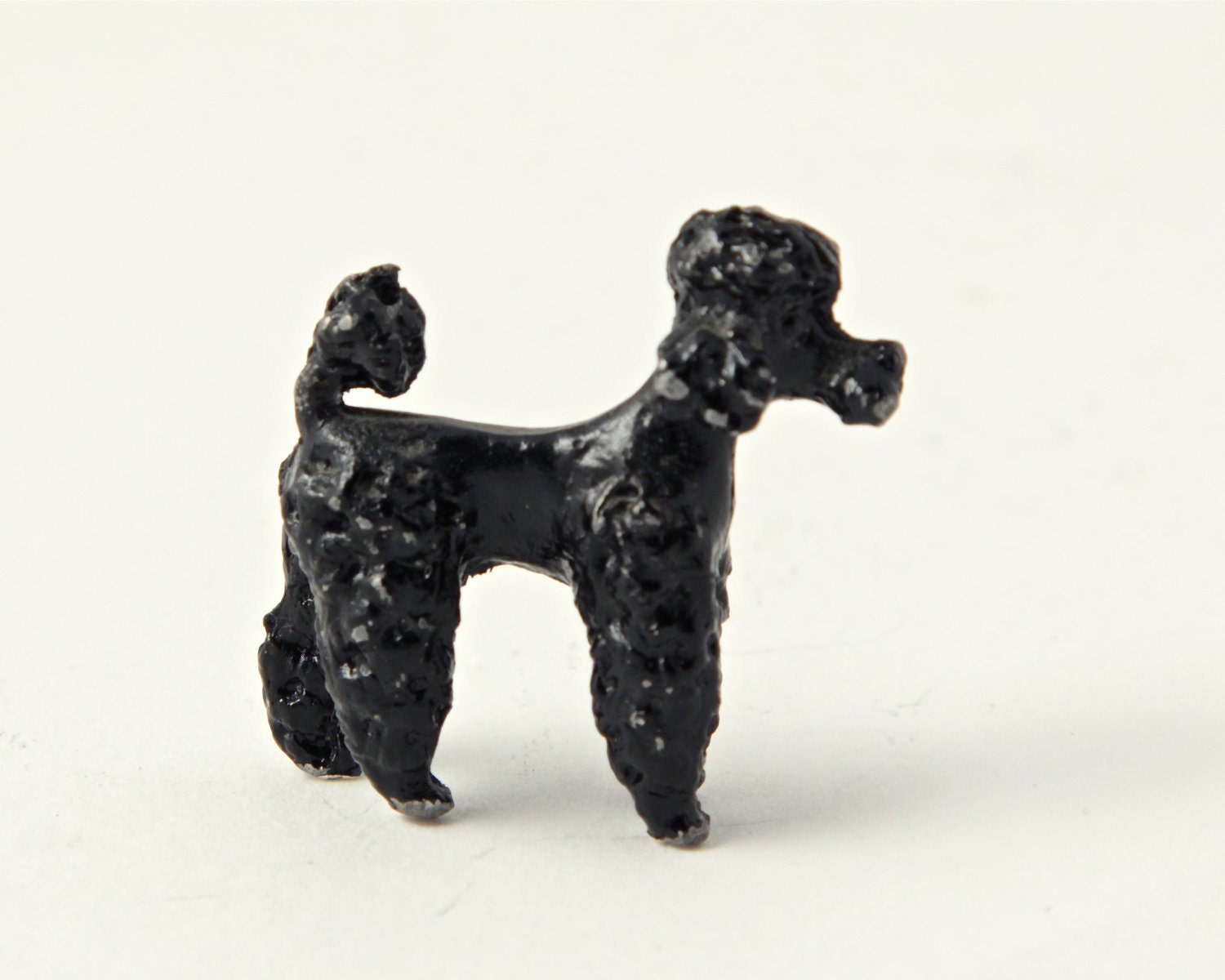 Tiny Metal Poodle Dog Figurine
