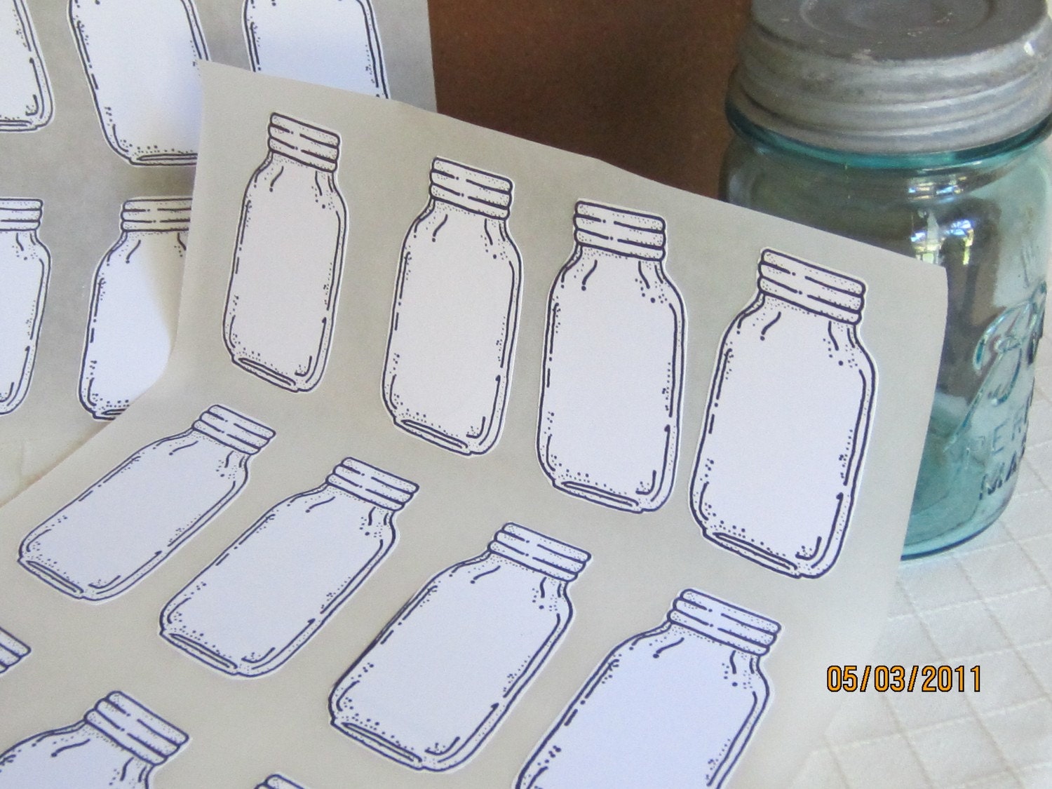 Slim Mason Jar StickersCanning Jar StickersJar Shapes