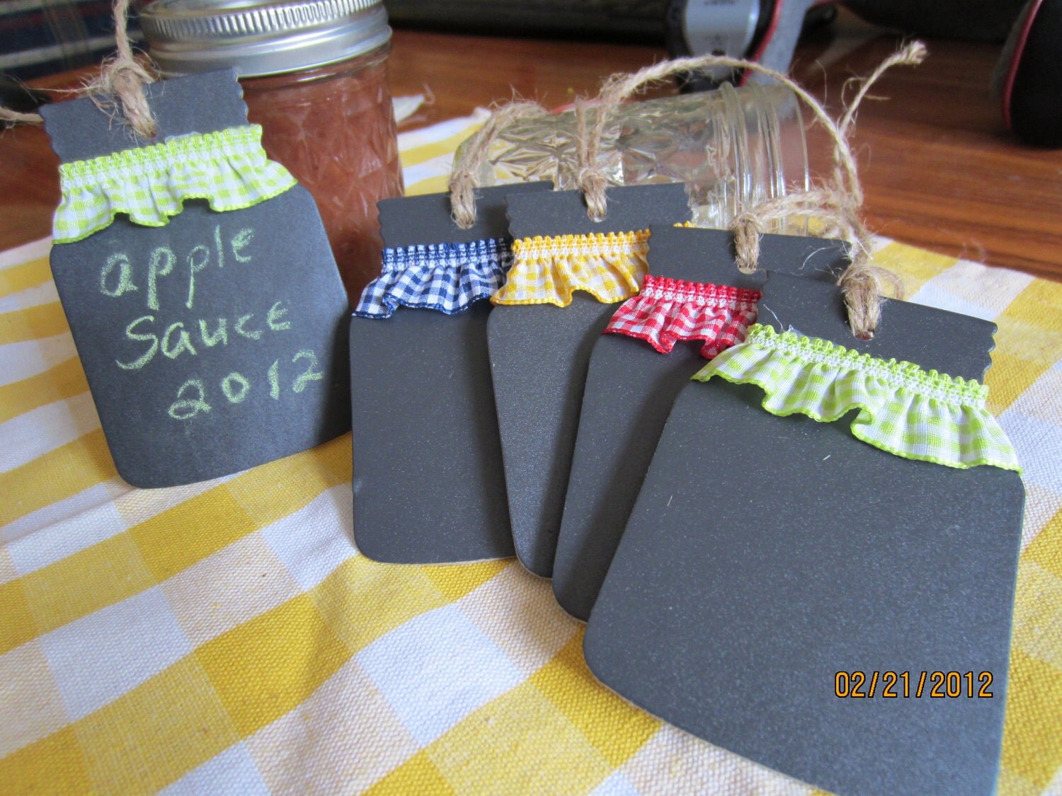 DIY Chalkboard TagsBlackboard Vinyl LabelsChalkboard Canning