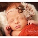 feather and lace vintage style headband