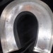 Large commercial metal horseshoe cake pan vintage