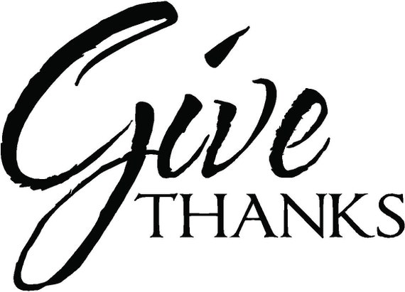 Download Items similar to GIVE THANKS Vinyl Decor Wall Lettering ...