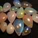AA -Beautifull Ethiopian Opal Smooth Pear Briolett Fully Fire Arround in The Stone 5x7 -6.5x11 mm 15 pcs