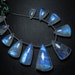 New Arrival -AAAA- High Quality Rainbow Moonstone Smooth Polished Fancy Shape Briolett Full Flashy Fire size - 6x10.5 - 14x24 mm - 11 pcs