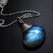 AA - Labradorite Sterling Silver gem stone Wirewrap Pendant