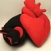 Gothic valentine heart plush anatomical stuffed black valentines day gift