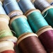 Vintage Thread on Wooden Spools in a Rainbow of Colors