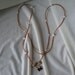 Shell, Gold and Caramel Seed Bead Eyeglass Lanyard