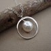 Pearl and Ring Necklace All Solid STERLING SILVER