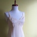 1960s Pale Taupe Lace Pin Up Slip Dress 36 S