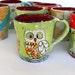 Spring Green Owl Mug