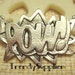 Antique Silver 'POW' Charm, 2 pcs