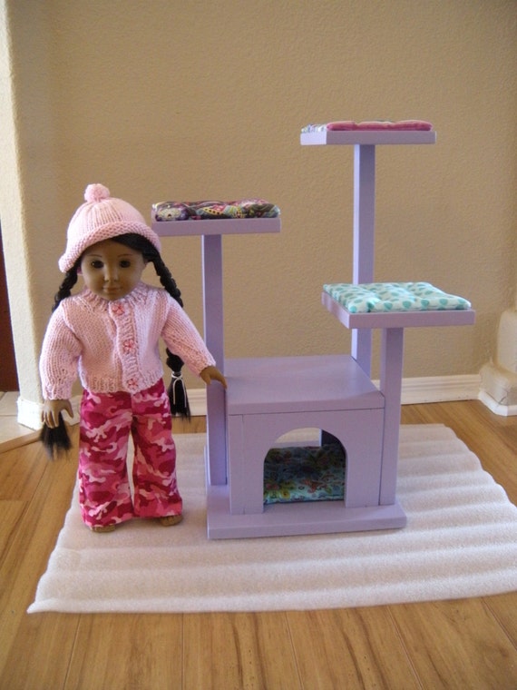Items similar to Cat Tree  Cat House  Cat Bed for American Girl Doll Pets on Etsy