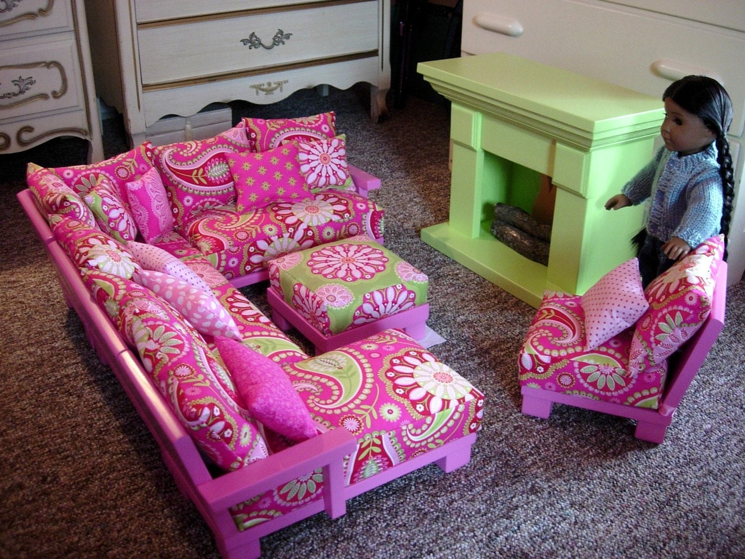 18 inch doll living room furniture