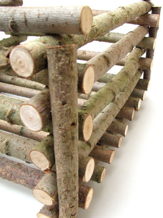 Rustic Willow Basket Handmade Artisan Craft by TimberGreenWoods