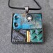 PEACOCK PLUMAGE - Mosaic art pendant
