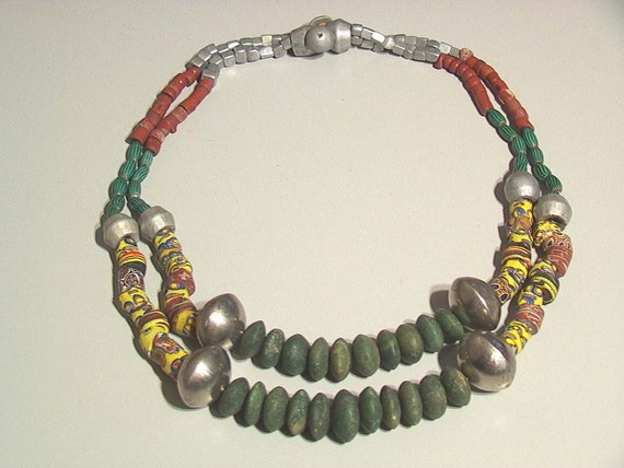 Double Moroccan Bedouin Berber Amazonite necklace