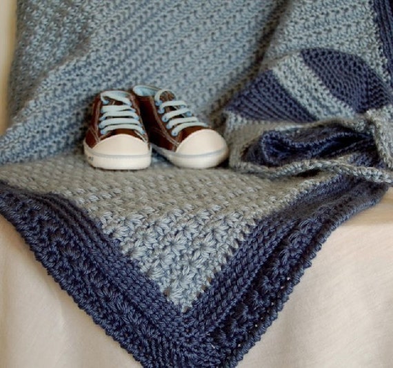 Baby Afghan Crochet Pattern girl boy pink blue EMAIL .pdf