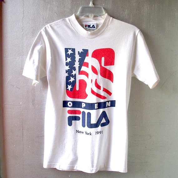 vintage FILA t-shirt US Open tennis tournament by GreatGuyGifts