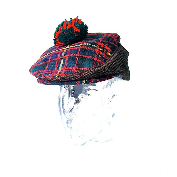 60s Dunn & Co Scottish plaid winter hat The Aldernay Super