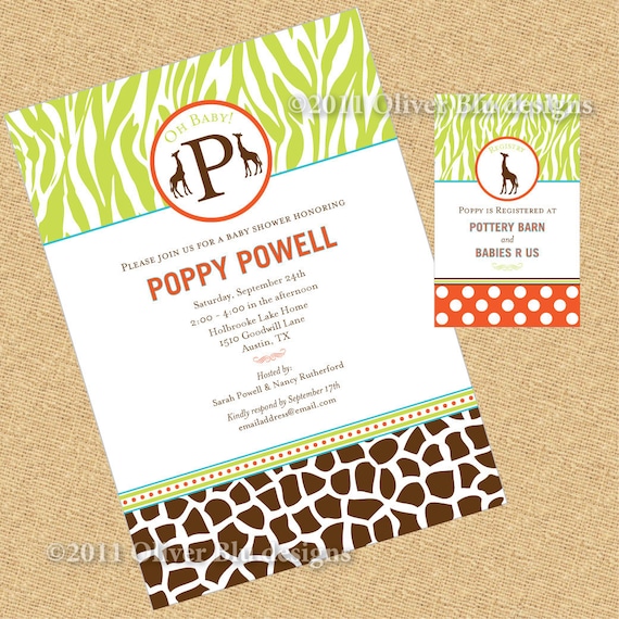 invitations etsy baby digital shower Safari Baby  to Shower  similar Invitation Gender Items