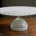Cake Stand Cake Pedestal Cupcake Stand Wedding Decor. Snow White And Vintage By E. Isabella Designs. As Seen In Martha Stewart Weddings.