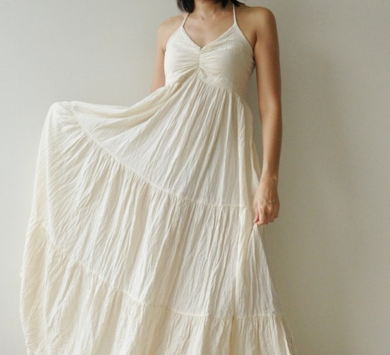 Sea.....Cotton long dress White Summer by aftershowershop on Etsy