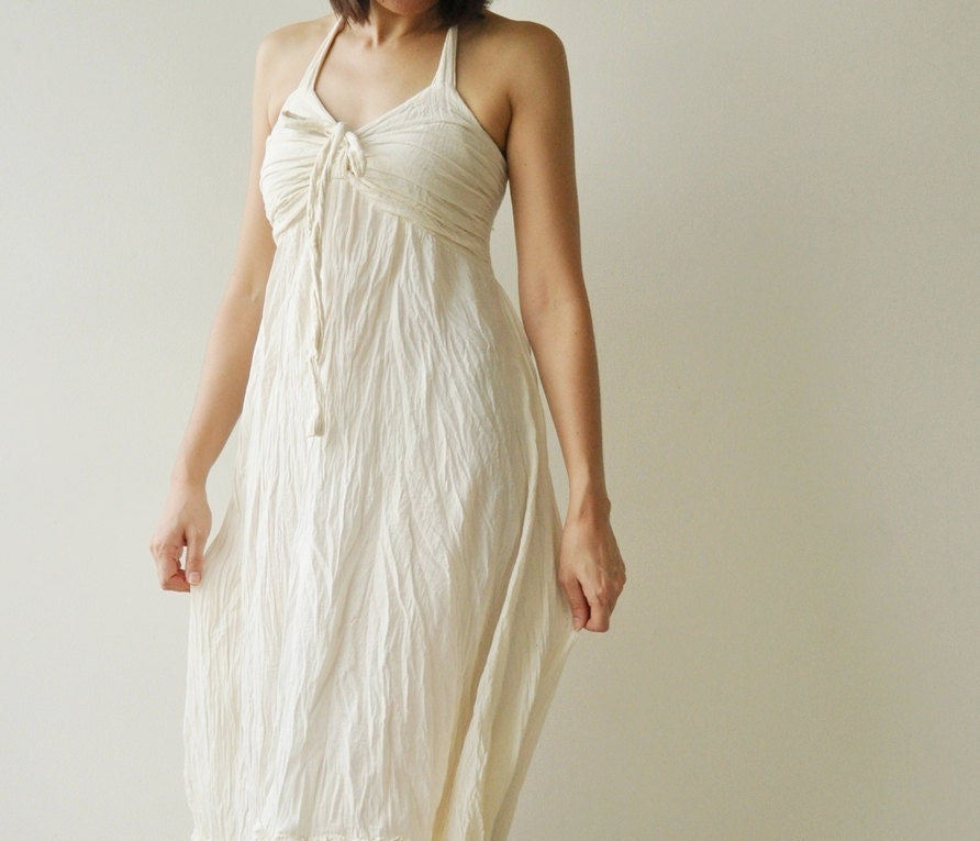 Beach.....Cotton long dress White Summer