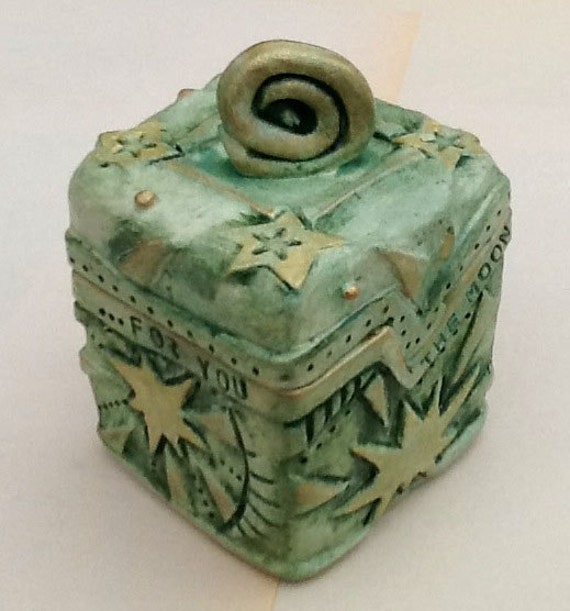 Hand Carved Clay Box