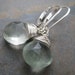 Glowing Green Flourite Briolettes - Solid Sterling Lever Backs