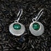 Sterling Silver and Malachite Earrings