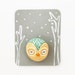 Owl brooch - Forest creature pin - Bird face wearable art - Stocking stuffer - Under 20 dollars