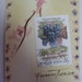 Cherry blossoms original watercolor collage, ACEO International Fruit Stamp Grapes 134 Vinyard