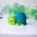 Hand sewn soft sculpture - Tom the turtle. tmt theteam
