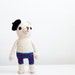 Crocheted amigurumi, soft toy, soft sculpture - Gerard the French polar bear