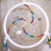 Rainbow CHAKRA Triple Spiral 5 Inch Dreamcatcher in White by Feathered Dreams