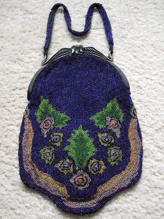 Vintage 1920s Beaded Evening Purse by ElisesTreasures on Etsy