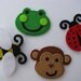 4 Felt Adhesive Backed Animal Appliques