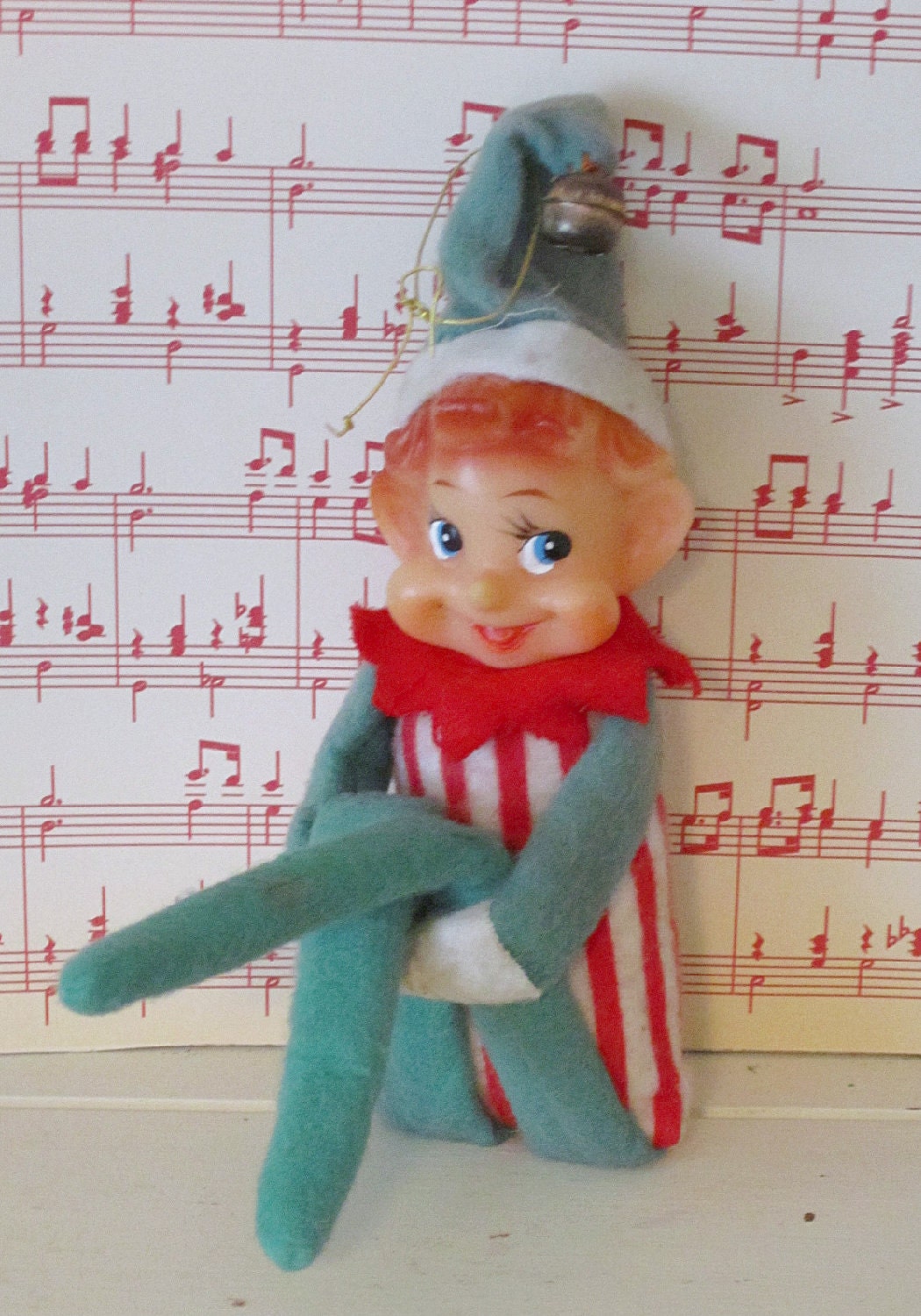 vintage christmas elf doll