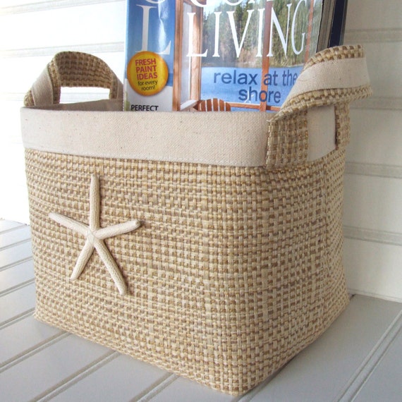 Set of Two Coastal Fabric Baskets for Esther
