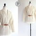 SALE // 70s cardigan large / 1970s sweater cream taupe beige : Navajo