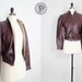 reserved for Princess Kay / 70s leather jacket medium - 1970s plum taupe purple jacket